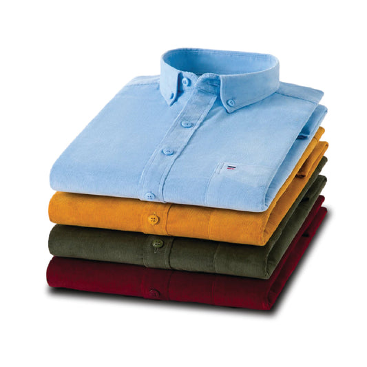 Spring and Autumn New Pure Cotton Corduroy Men's Shirts