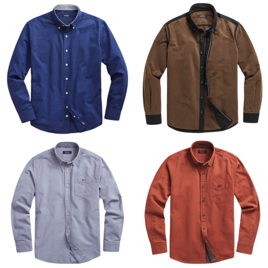 Men’s Versatile Button-Down Shirt Pack - 4