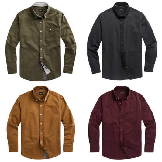 Men's Classic Button-Down Shirt - Pack of 4